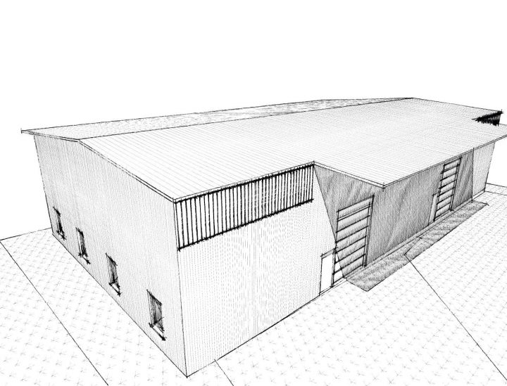 Neubau einer 1-2 geschossigen Gewerbehalle